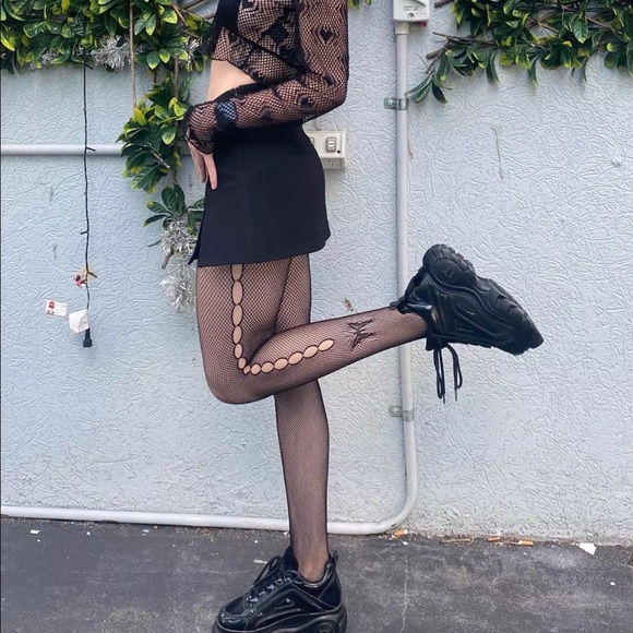 $20 NEW Y2K butterfly fishnet tights (one size!) - Picture 1 of 1
